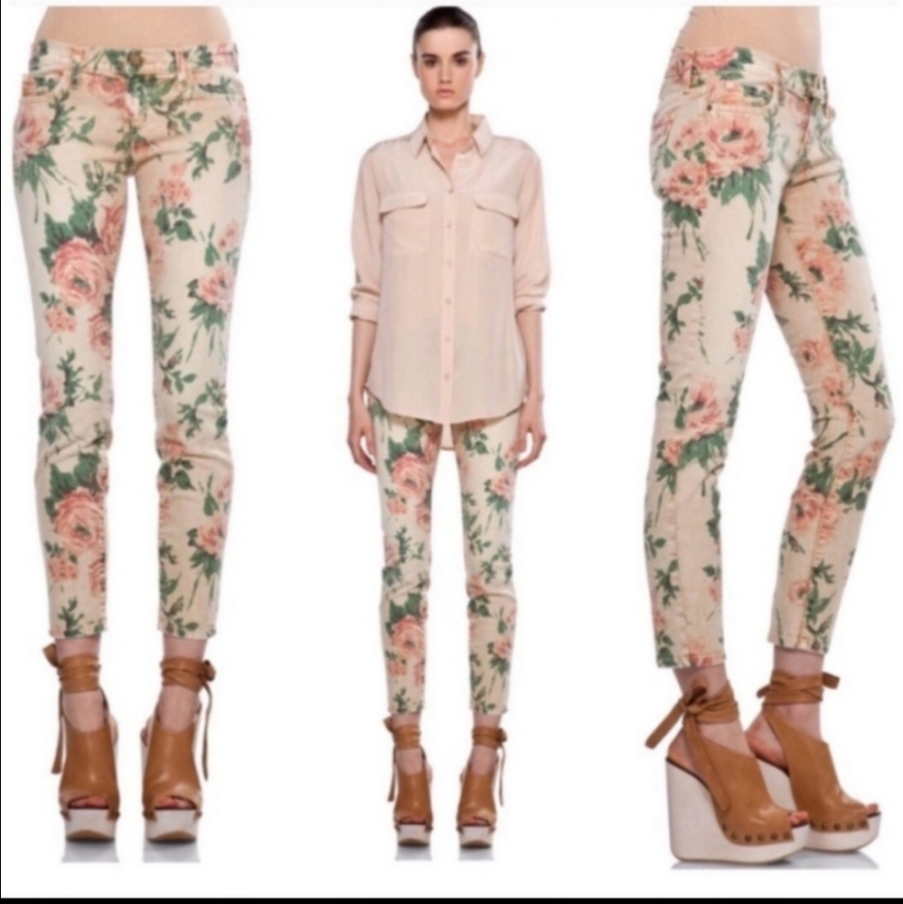 NWOT Current/Elliott Floral Jeans